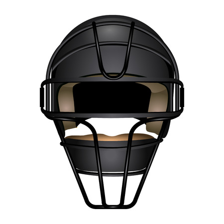 Isolated baseball helmet on a white background, vector illustrationのイラスト素材