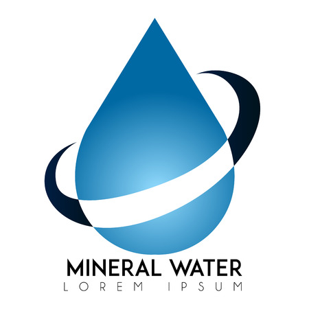 Isolated mineral water logo, Business, Vector illustrationのイラスト素材