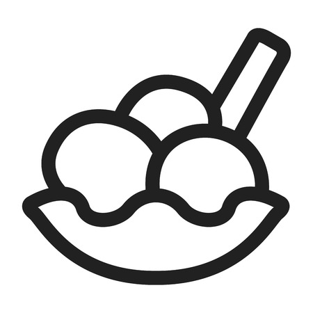 Isolated ice cream icon, Outline, Vector illustrationのイラスト素材