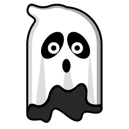 Isolated ghost icon on a white background, vector illustrationのイラスト素材