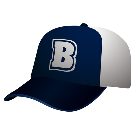 Isolated baseball cap on a white background, vector illustrationのイラスト素材