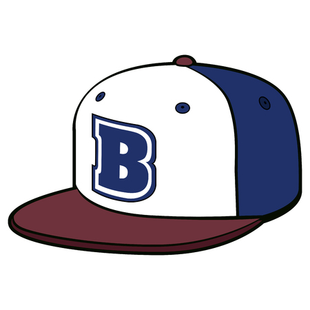 Isolated Baseball cap icon on a white background, vector illustrationのイラスト素材