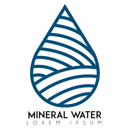 Isolated mineral water logo, Business, Vector illustrationのイラスト素材