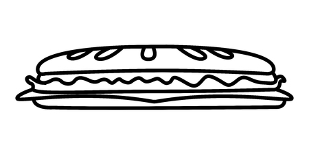 Isolated sandwich icon, Fast food vector illustrationのイラスト素材