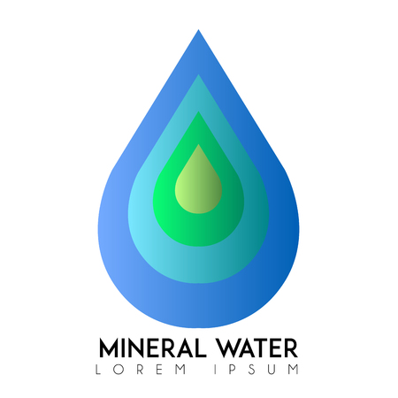 Isolated mineral water logo, Business, Vector illustrationのイラスト素材