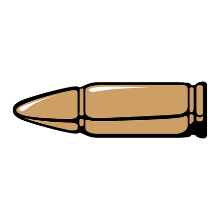 Isolated comic bullet on a white background, Vector illustrationのイラスト素材