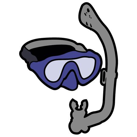 Isolated snorkel icon on a white background, Vector illustrationのイラスト素材