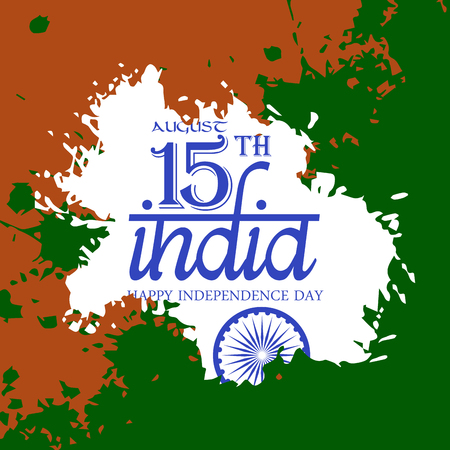 Happy indian independence day graphic design, Vector illustrationのイラスト素材