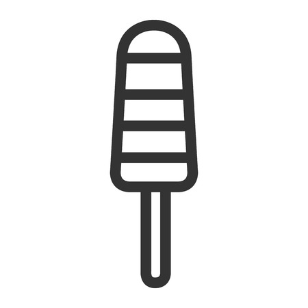 Isolated popsicle icon on a white background, Vector illustrationのイラスト素材