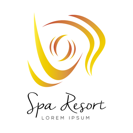 Isolated spa logo with a flower, vector illustrationのイラスト素材
