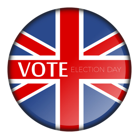 Isolated button with flag of united kingdom, vector illustrationのイラスト素材