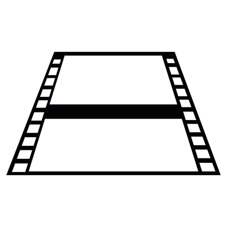 Isolated silhouette of a filmstrip, Vector illustrationのイラスト素材