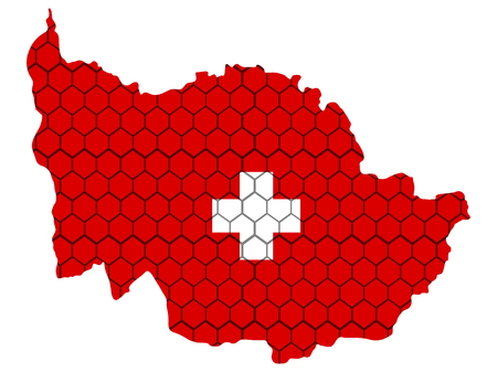 Isolated textured flag of switzerland, vector illustrationのイラスト素材