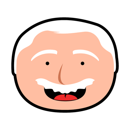 Isolated avatar of a grandfather, Vector illustrationのイラスト素材
