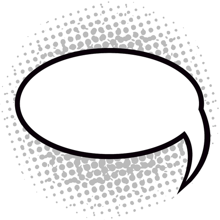 Isolated comic bubble chat on a white background, Vector illustrationのイラスト素材
