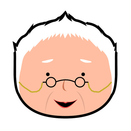 Isolated avatar of a grandmother, Vector illustrationのイラスト素材