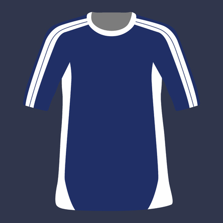 Isolated sport shirt on a blue background, Vector illustrationのイラスト素材