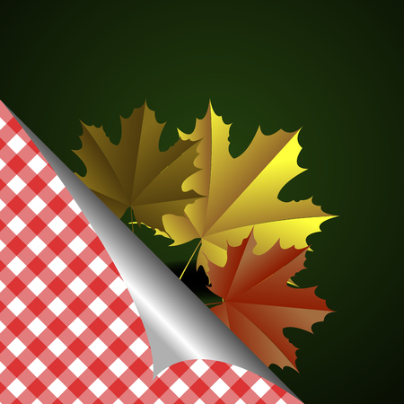 Colored thanksgiving background with leaves, Vector illustrationのイラスト素材
