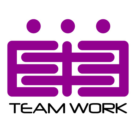 Isolated teamwork on a white background, Vector illustrationのイラスト素材