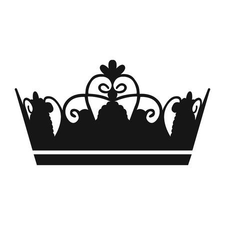 Isolated silhouette of a crown, Vector illustrationのイラスト素材