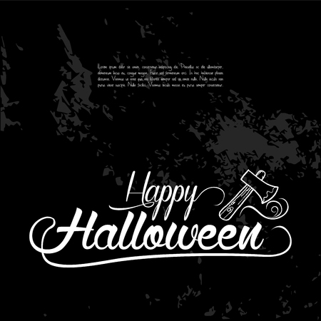 Colored halloween card with text, Vector illustrationのイラスト素材
