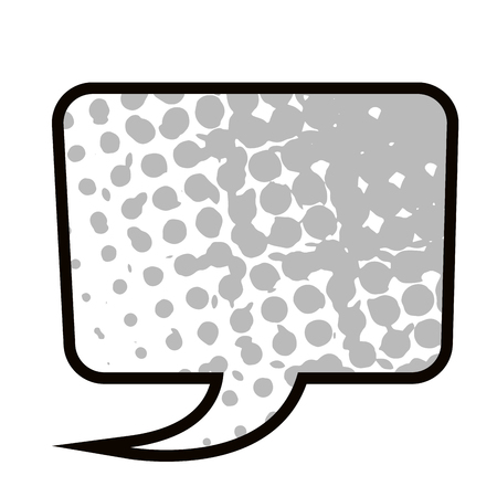 Isolated comic bubble chat on a white background, Vector illustrationのイラスト素材