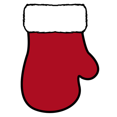 Christmas glove on flat icon design vector illustrationのイラスト素材