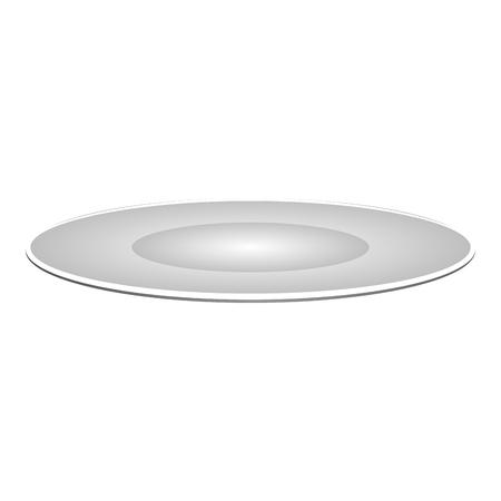 Plate icon on white background, vector illustration.のイラスト素材