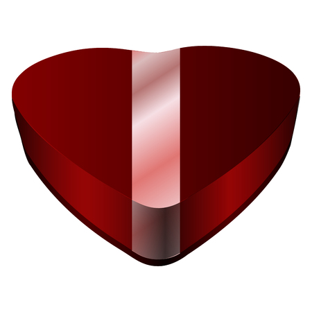Chocolate box with a ribbon on a white background, vector illustration.のイラスト素材