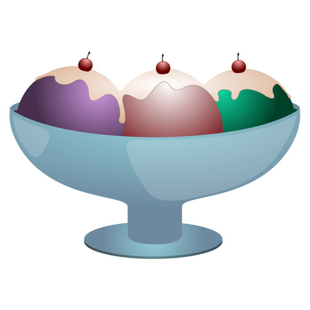 Isolated sundae illustrationのイラスト素材