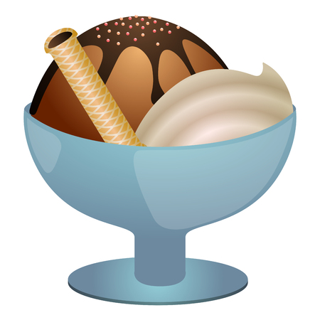 Isolated sundae illustrationのイラスト素材