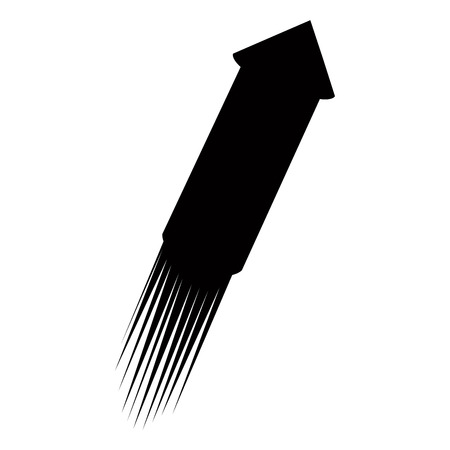 Silhouette of a firework rocket, Vector illustrationのイラスト素材