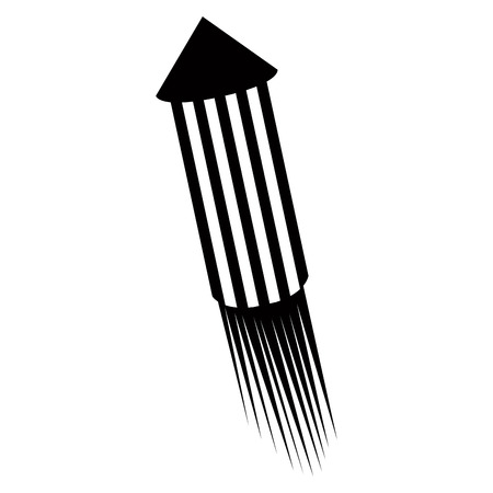 Silhouette of a firework rocket, Vector illustrationのイラスト素材