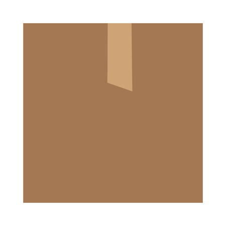 Isolated delivery box on a white background, Vector illustrationのイラスト素材