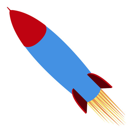 Isolated missile on a white background, Vector illustrationのイラスト素材