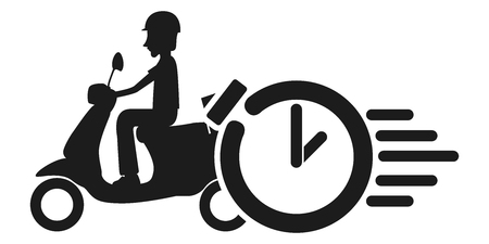 Isolated delivery icon on a white background, Vector illustrationのイラスト素材