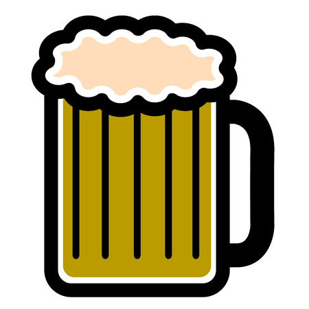 Beer icon isolated on white background vector illustration.のイラスト素材