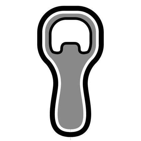 Bottle opener icon on a white background, Vector illustrationのイラスト素材