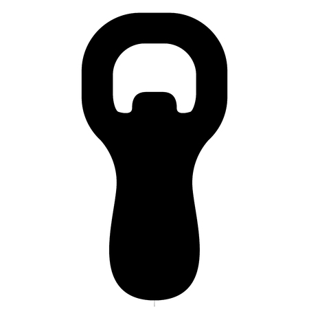 Bottle opener icon on a white background, Vector illustrationのイラスト素材