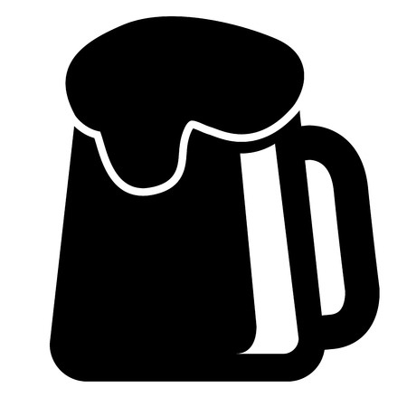 Beer icon isolated on white background, Vector illustrationのイラスト素材