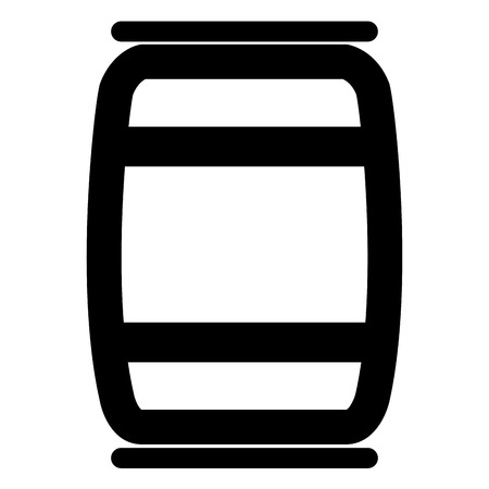 Beer barrel icon on a white background, Vector illustrationのイラスト素材