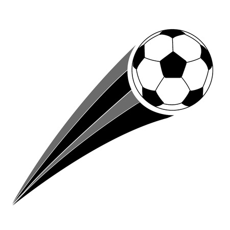 Isolated soccer ball icon in monochrome illustration.のイラスト素材