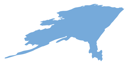 Alaska State map illustration.のイラスト素材