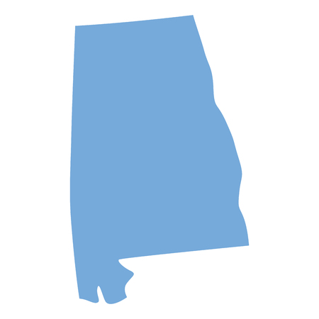 Alabama State map illustration.のイラスト素材