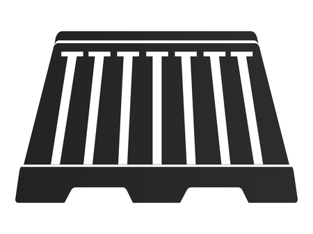 Isolated traffic barricade illustration.のイラスト素材
