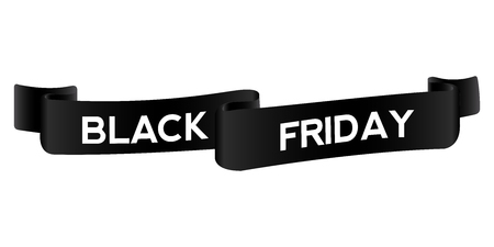 Black friday ribbonのイラスト素材