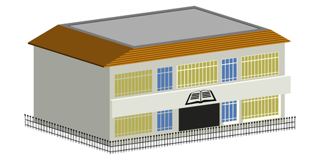 Isolated house building illustration.のイラスト素材