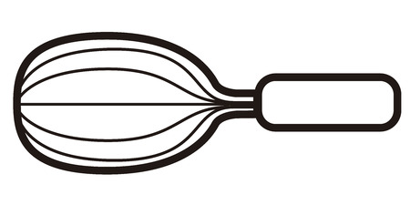 Kitchen mixer icon in black and white illustration.のイラスト素材