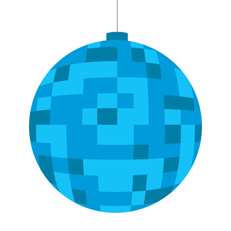 Disco ball icon  in colored illustration.のイラスト素材