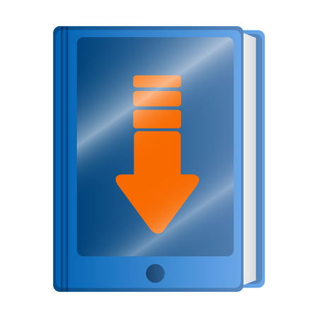 E-book download graphic design illustration.のイラスト素材